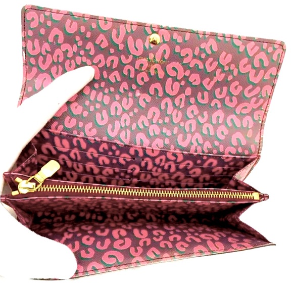 💯 Louis Vuitton Stephen Sprouse Leopard Portefeuille Sarah Monogram Wallet- inc - Picture 5 of 12